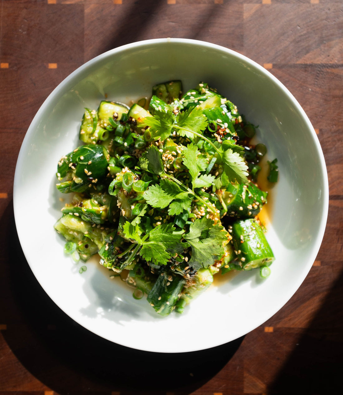 SMASHED CUCUMBER SALAD
