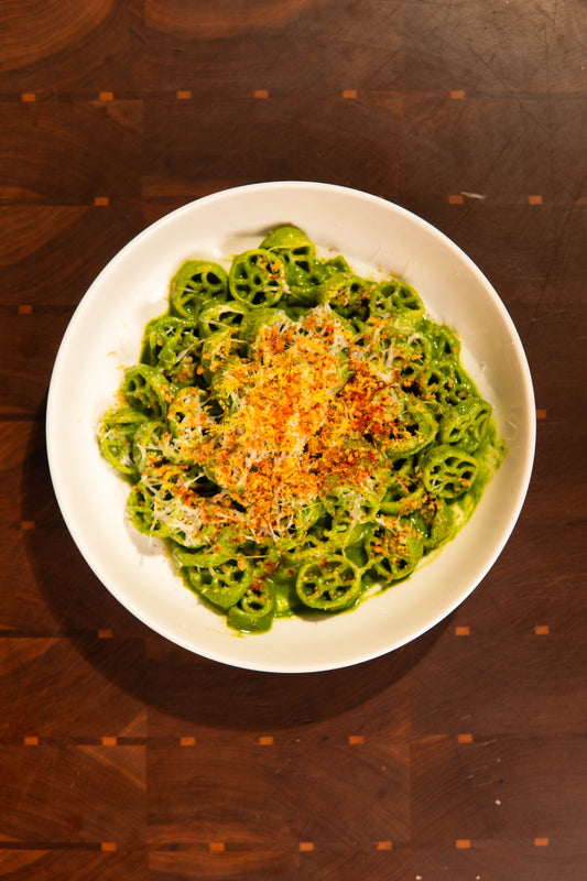 PASTA VERDE WITH FRESH HERBS, ANCHOVY & PECORINO