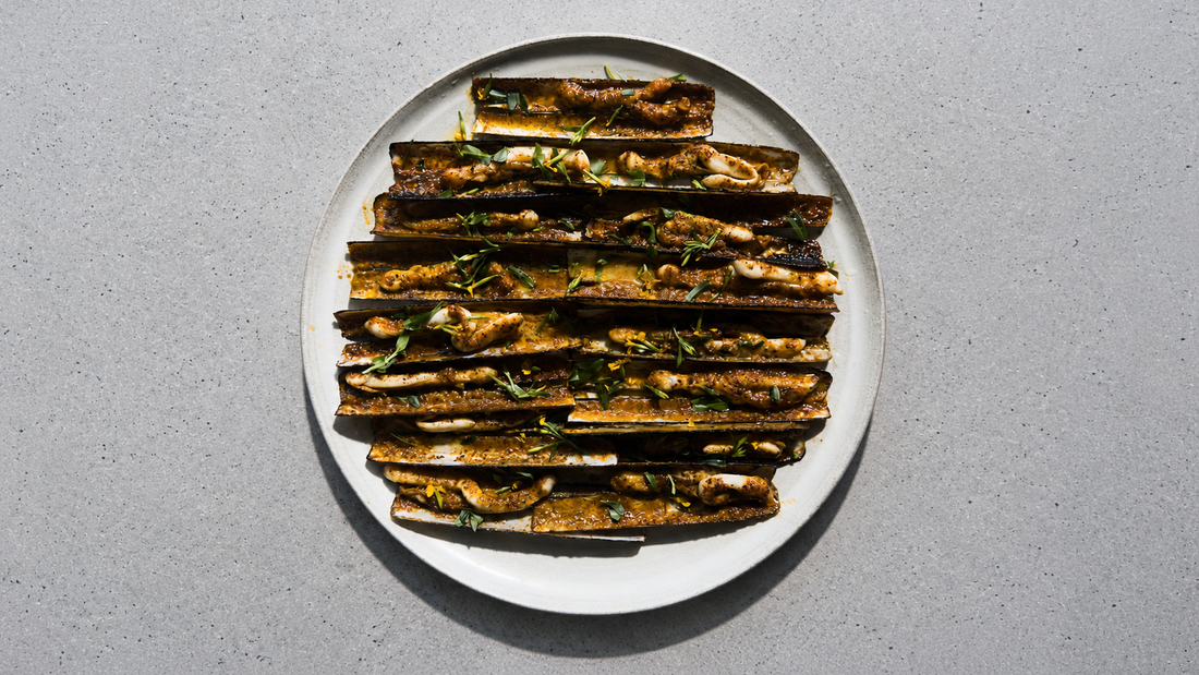 RAZOR CLAMS WITH ’NDUJA BUTTER