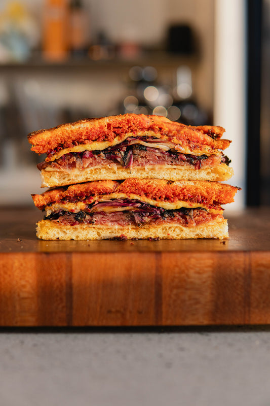 ’NDUJA, GRUYÈRE, PROSCIUTTO & CHARRED RADICCHIO GRILLED CHEESE