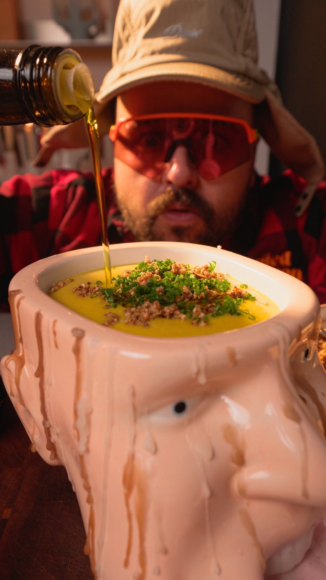 SQUASH SOUP WITH SPICED SEED CRUMBLE